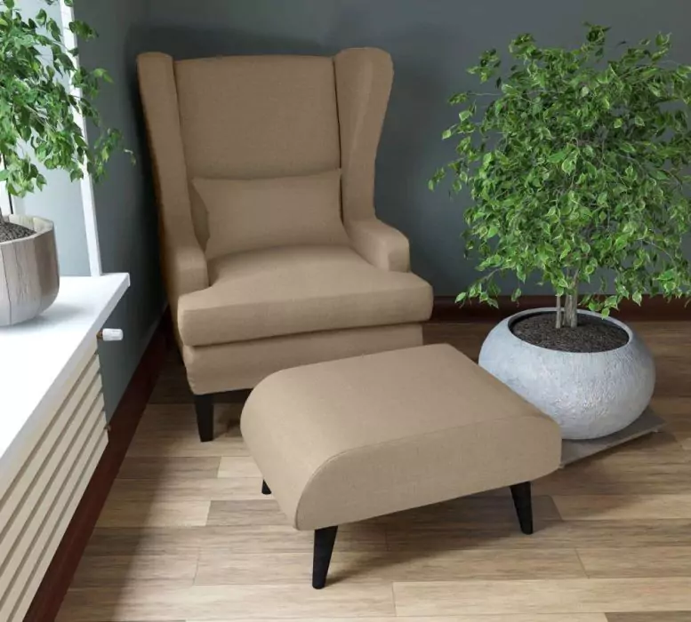 Комплект мягкой мебели Оскрон (кресло и пуф) дизайн 2