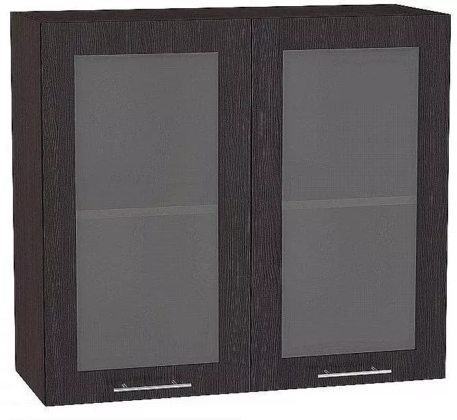 Шкаф верхний с 2-мя дверцами остекленными Валерия-М 920х800 Венге/Венге