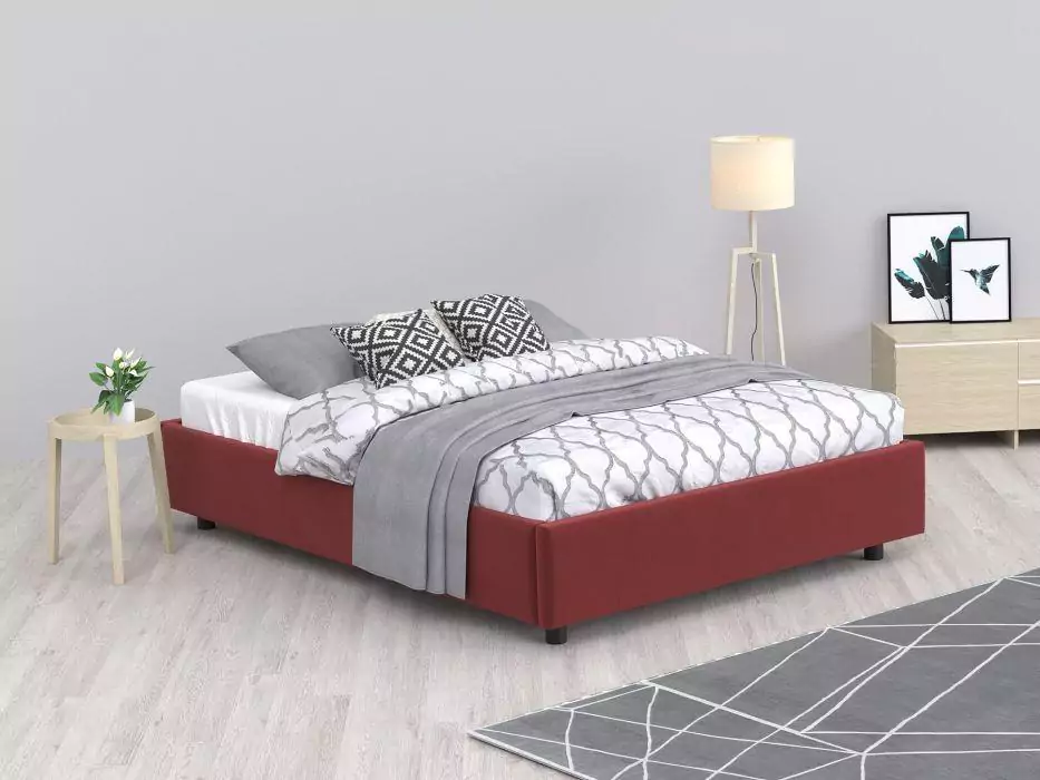 Мягкая кровать SleepBox 160х200 без изголовья дизайн 8