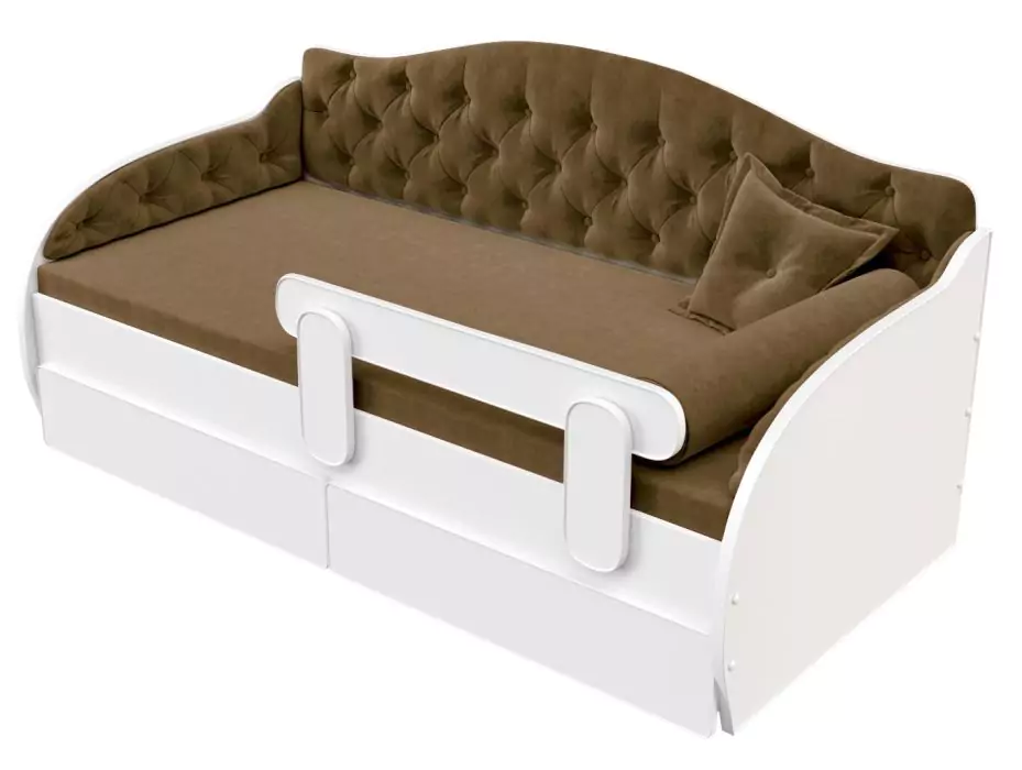 Кровать-тахта Вэлли с мягкими боковинами дизайн 8