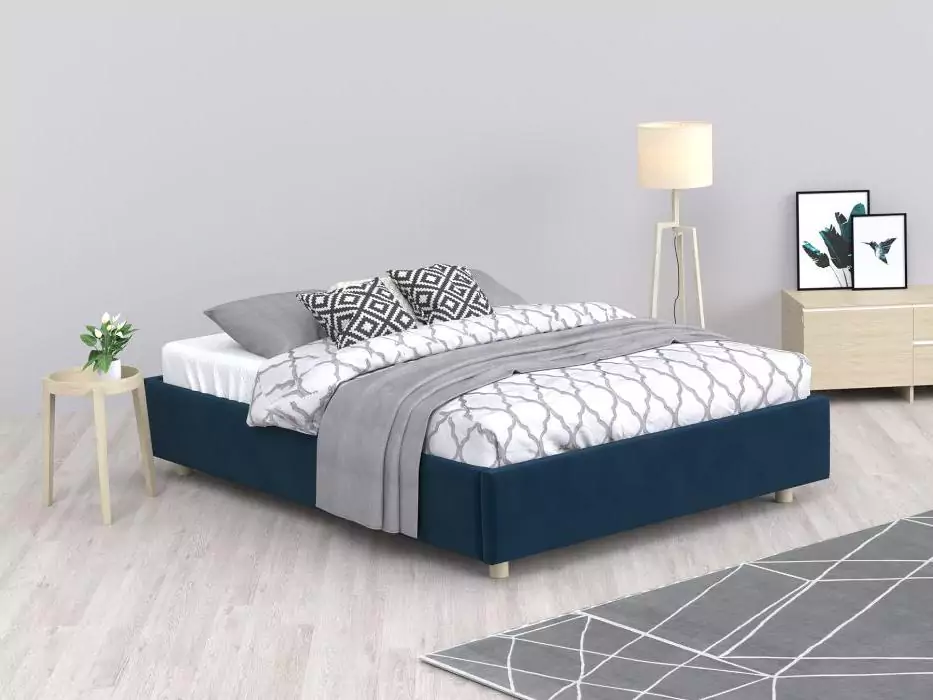 Мягкая кровать SleepBox 140х200 без изголовья дизайн 6