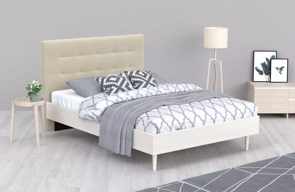 Мягкая кровать Альмена 160х200 дизайн 1