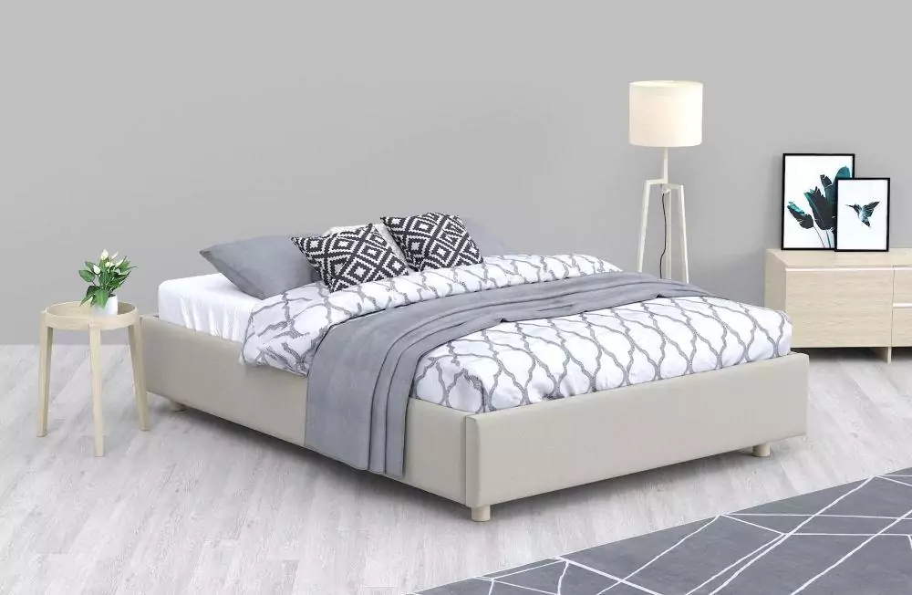 Мягкая кровать SleepBox 120х200 без изголовья дизайн 1
