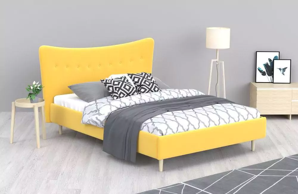 Мягкая кровать Финна 160х200 дизайн 1