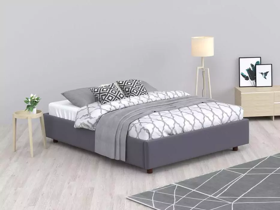 Мягкая кровать SleepBox 140х200 без изголовья дизайн 5
