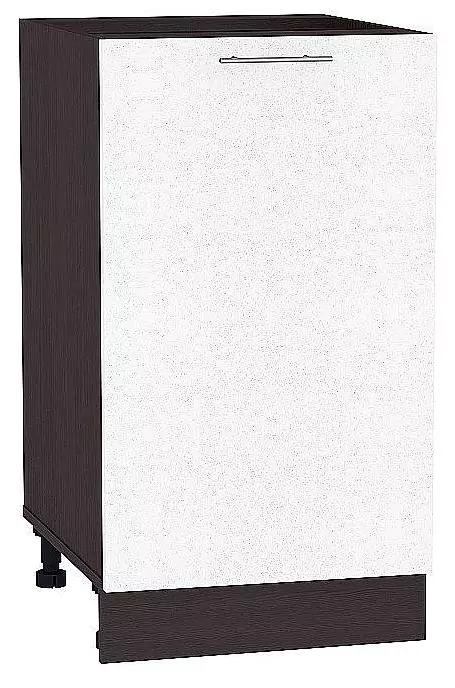 Шкаф нижний с 1-ой дверцей Валерия-М 450 Белый металлик/Венге