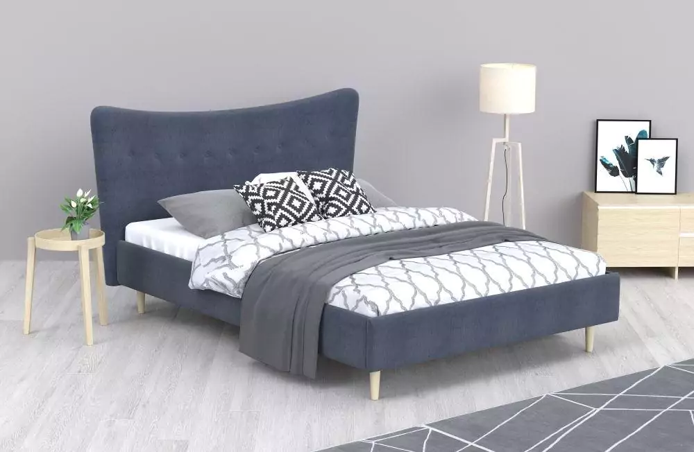 Мягкая кровать Финна 140х200 дизайн 8
