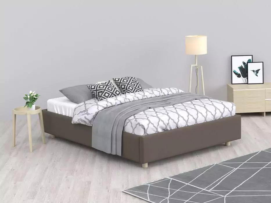 Мягкая кровать SleepBox 140х200 без изголовья дизайн 4
