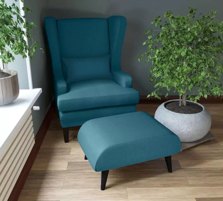 Комплект мягкой мебели Оскрон (кресло и пуф) дизайн 5