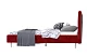 ф327а Мягкая кровать Финна (красная)