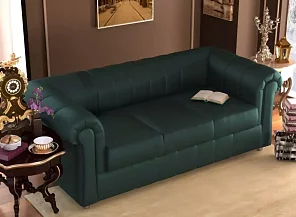 Прямой диван трехместный Честерфилд Лайн Без механизма 