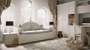 Кровать односпальная с подушками-валиками Адель Кровати без механизма 