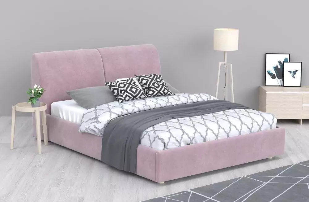 Мягкая кровать Бекка 160х200 дизайн 7