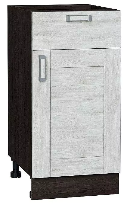 Шкаф нижний с 1-ой дверцей и ящиком Лофт 400 Nordic Oak/Венге