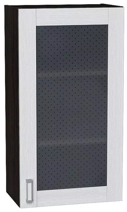Шкаф верхний с 1-ой остекленной дверцей Лофт 920х500 Snow Veralinga/Венге