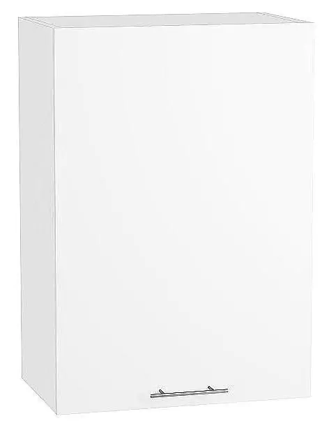 Шкаф верхний с 1-ой дверцей Валерия-М 720х600 Белый глянец/Белый