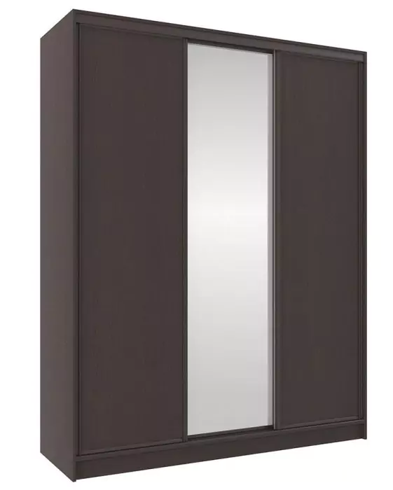 Шкаф-купе 3-дверный Home с одним зеркалом дизайн 8