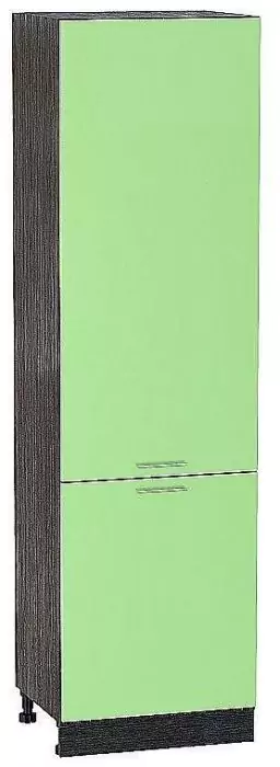 Шкаф пенал с 2-мя дверцами Валерия-М 600х2140 Салатовый глянец/Венге