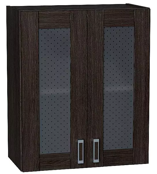 Шкаф верхний с 2-мя остекленными дверцами Лофт 720х600 Wenge Veralinga/Венге