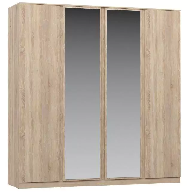 Шкаф 4-х дверный с зеркалом Stern (Штерн) дизайн 2