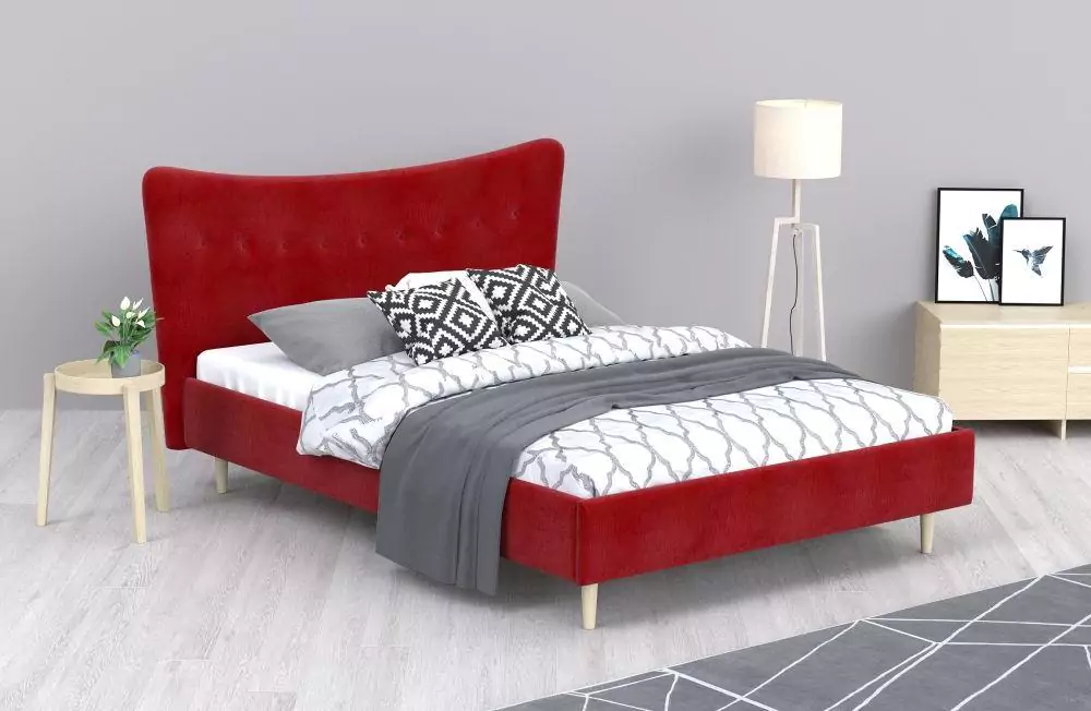 Мягкая кровать Финна 140х200 дизайн 6