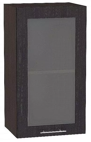Шкаф верхний с 1-ой остекленной дверцей Валерия-М 720х400 Венге/Венге