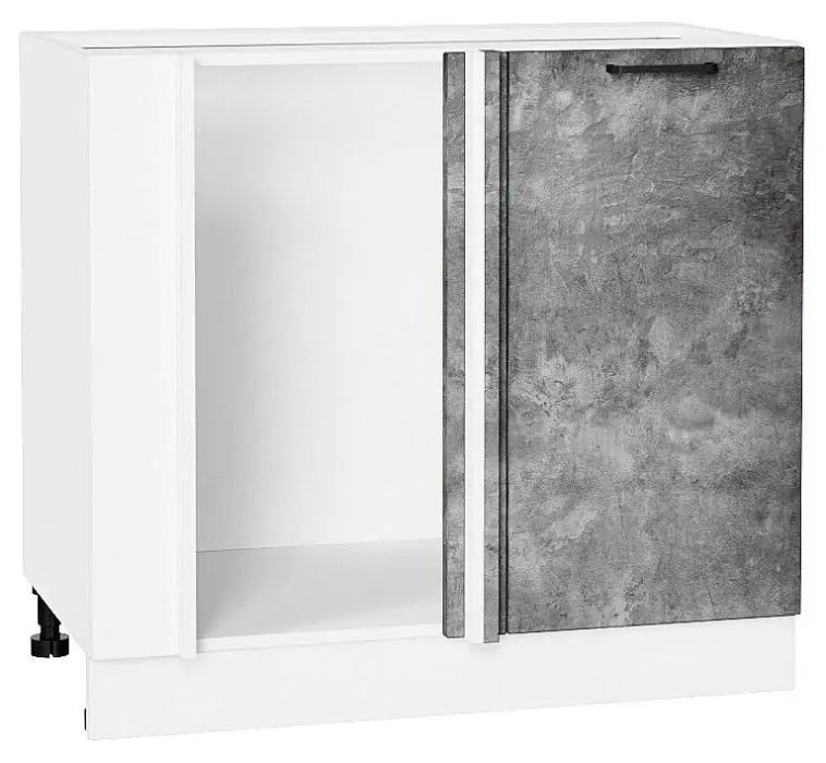 Шкаф нижний угловой Флэт Temple Stone 2S/Белый