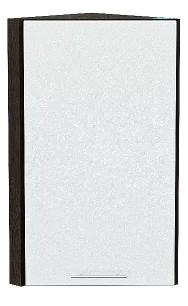 Шкаф верхний торцевой Валерия-М 720 Белый металлик/Венге