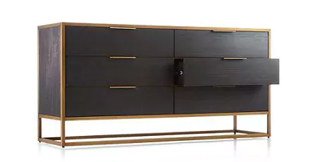 Комод на золотом каркасе KD-001, Черный