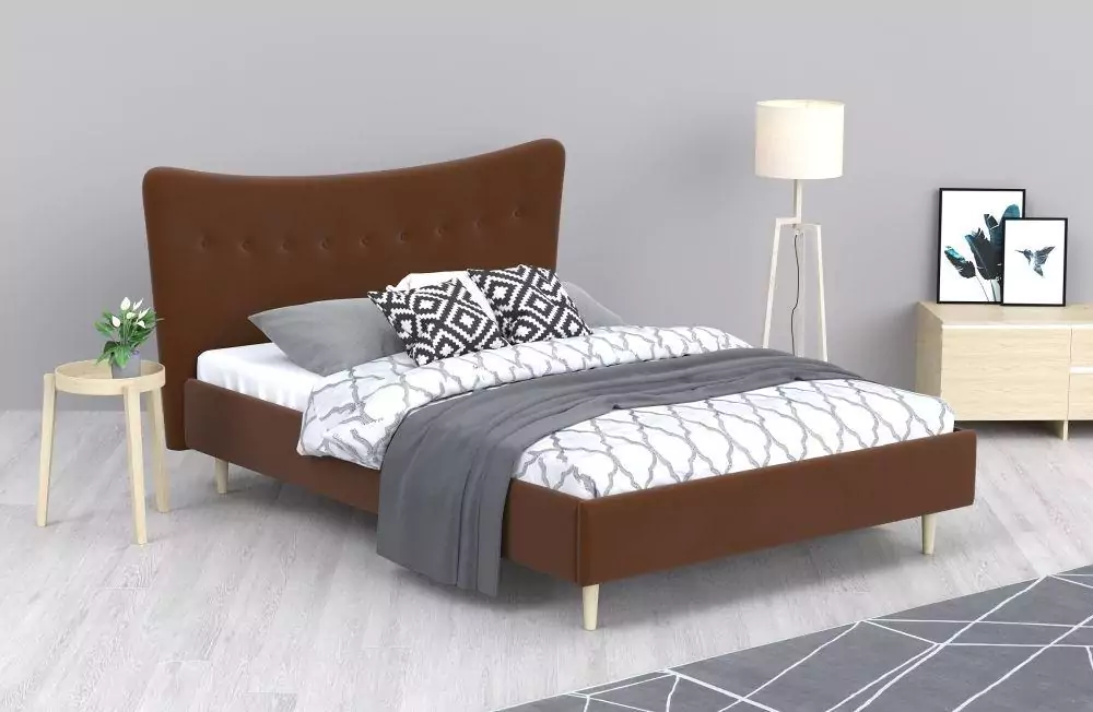 Мягкая кровать Финна 160х200 дизайн 3