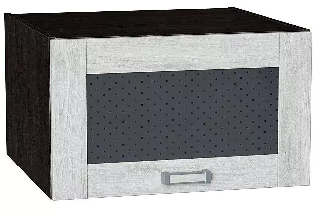 Шкаф верхний горизонтальный остекленный с увеличенной глубиной Лофт 600 Nordic Oak/Венге