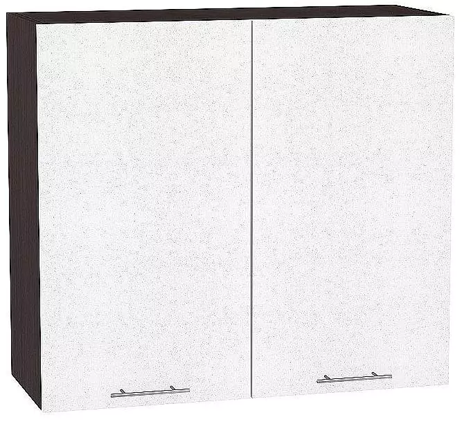 Шкаф верхний с 2-мя дверцами Валерия-М 920х800 Белый металлик/Венге