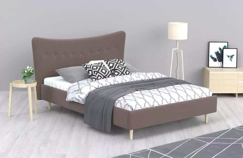 Мягкая кровать Финна 160х200 дизайн 2