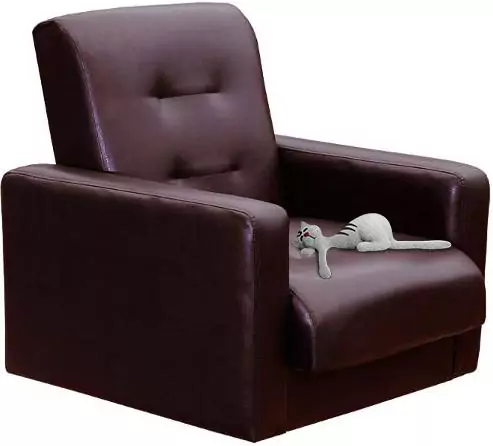 Кресло Аккорд экокожа коричневая арт211
