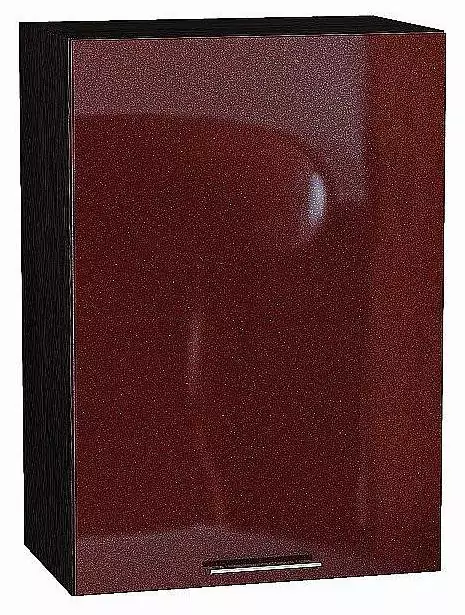 Шкаф верхний с 1-ой дверцей Валерия-М 720х500 Гранатовый металлик/Венге