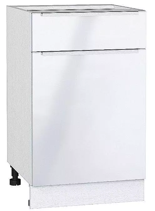 Шкаф нижний с 1-ой дверцей и ящиком Фьюжн 500 Angel/Белый