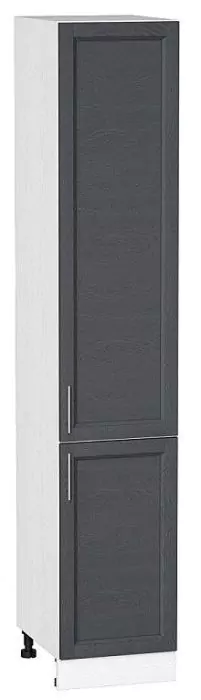 Шкаф пенал с 2-мя дверцами Сканди 400 (для верхних шкафов высотой 720) Graphite Softwood/Белый