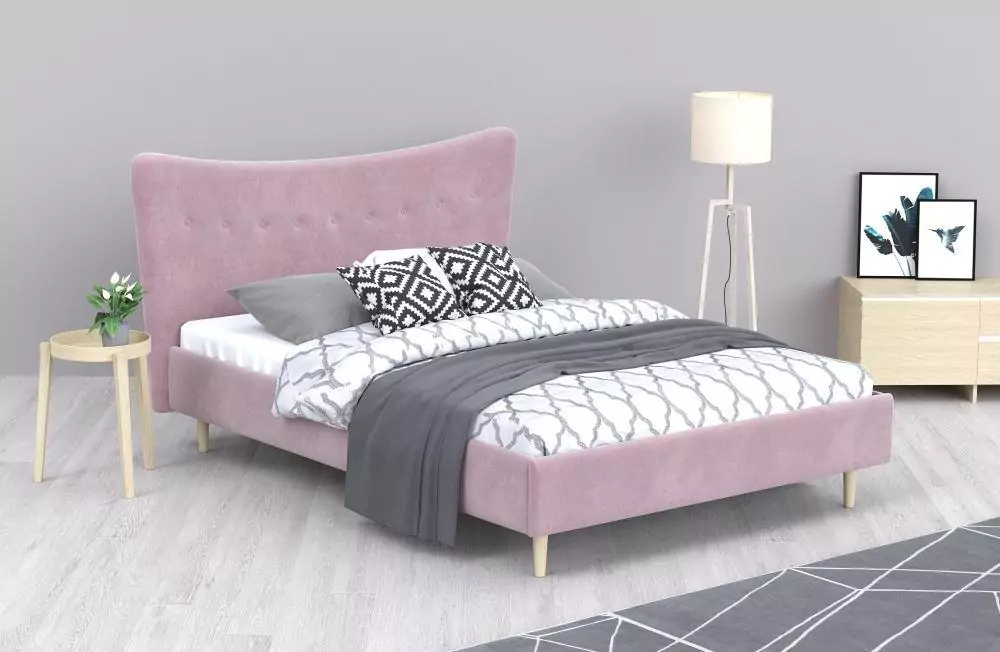 Мягкая кровать Финна 160х200 дизайн 7