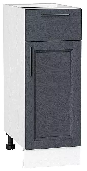 Шкаф нижний с 1-ой дверцей и ящиком Сканди 300 Graphite Softwood/Белый