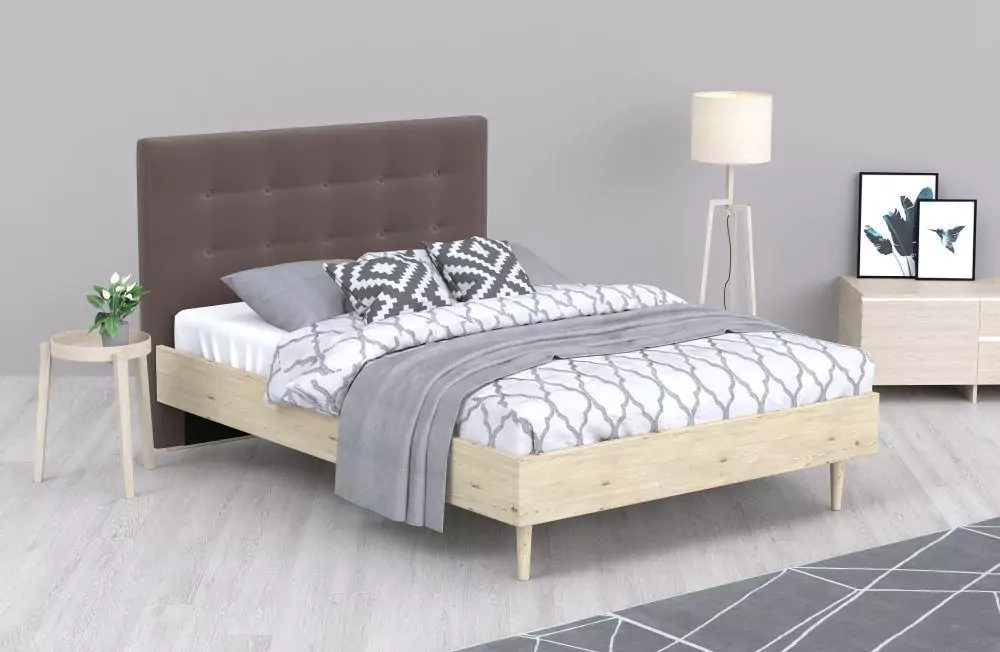 Мягкая кровать Альмена 140х200 дизайн 4