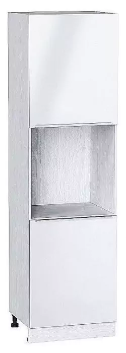 Шкаф пенал под бытовую технику с 2-мя дверцами Фьюжн 600 (для верхних шкафов высотой 720) Angel/Белый