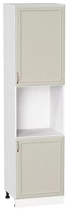 Шкаф пенал под бытовую технику с 2-мя дверцами Шале 600Н (для верх шкафов высотой 920) Ivory/Белый