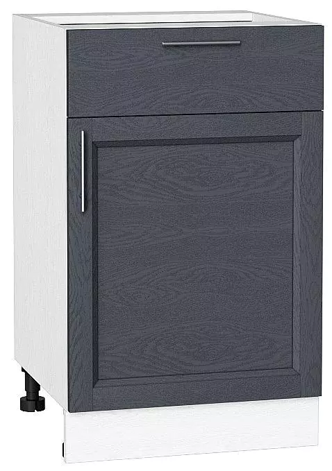Шкаф нижний с 1-ой дверцей и ящиком Сканди 500 Graphite Softwood/Белый