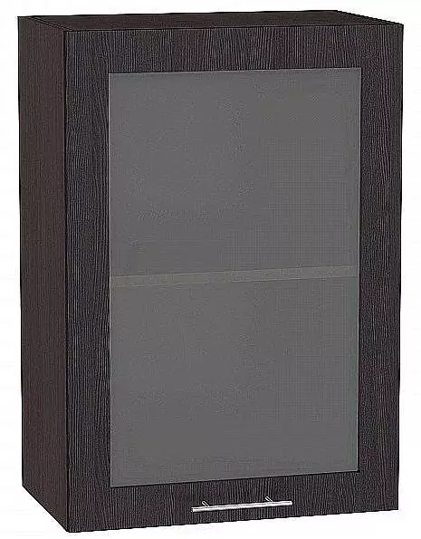 Шкаф верхний с 1-ой остекленной дверцей Валерия-М 920х500 Венге/Венге