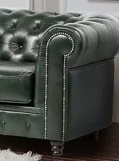Кожаный диван Честер Люкс, Зеленый