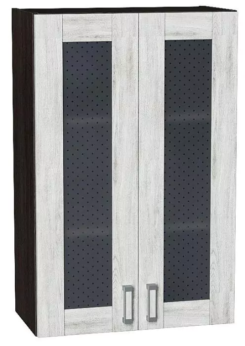 Шкаф верхний с 2-мя остекленными дверцами Лофт 920х600 Nordic Oak/Венге