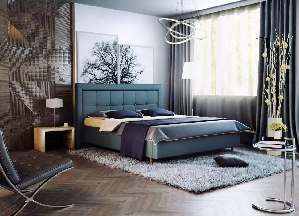 Кровать двуспальная Афина с подъемным механизмом дизайн 7