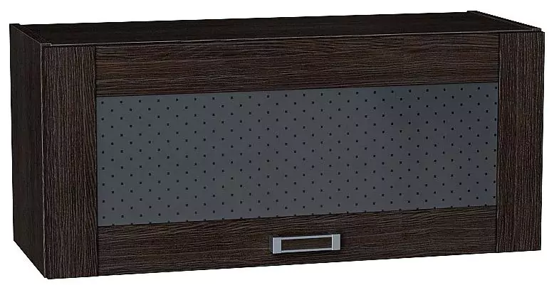 Шкаф верхний горизонтальный остекленный Лофт 800 Wenge Veralinga/Венге