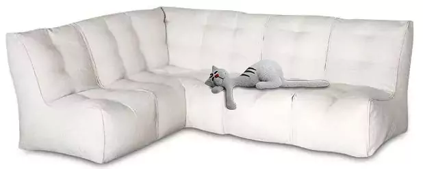 Угловой диван Шейп, Белый