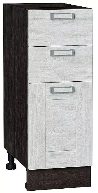 Шкаф нижний с 3-мя ящиками Лофт 300 Nordic Oak/Венге